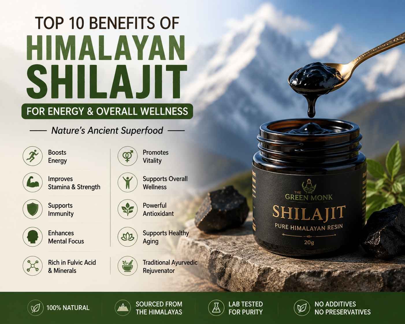 Top 10 Benefits of Himalayan Shilajit for Energy & Overall Wellness